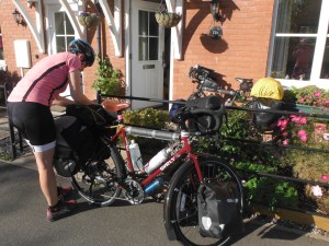 getting ready for the first ride