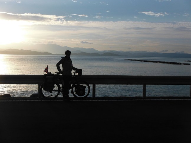 Riding right along the sea