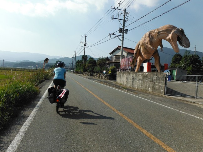 A fair sprinkling of crazy stuff. More than one gas station had their own T Rex.